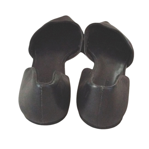 Banana Republic Modern D'orsay Flats Women's Black Leather Loafers Size 8 - Picture 6 of 9